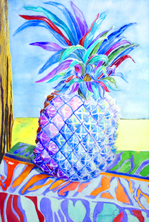 Pineapple  water color painting